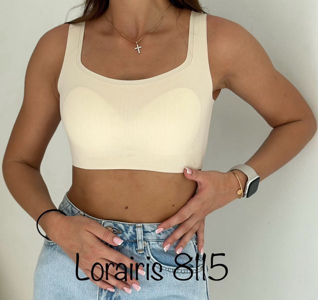 Топ без застібок Lora iris 8115 - бежевий, (M, L, XL) 8115 фото